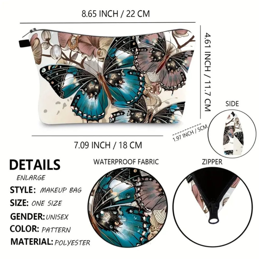 Butterfly Make Up Bag - Picture 4 of 6